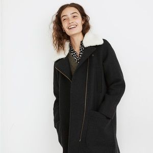 Madewell Like New Eldridge Zip Coat in Insuluxe Fabric - Black, Medium